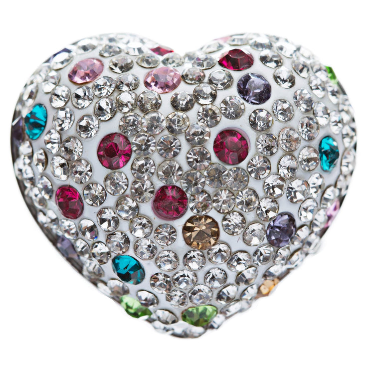 Bubbly Crystal Rhinestone Heart Valentine's Day Stretch Adjustable Ring - Accessoriesforever