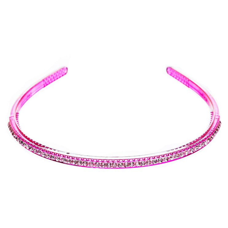 Fashion Sparkle Crystal Rhinestone Simple Linear Teeth Headband - Accessoriesforever