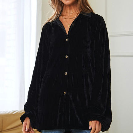 Classic Loose Fit Long Sleeve Fashion Top Shirt