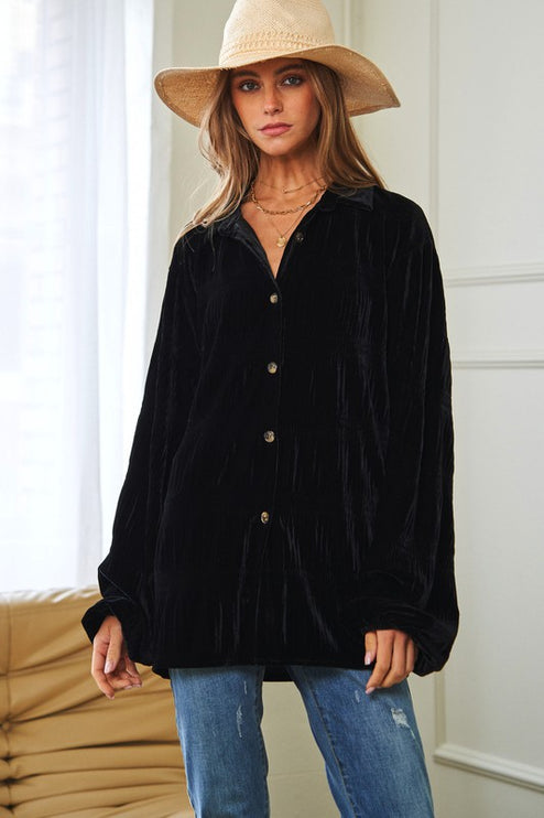 Classic Loose Fit Long Sleeve Fashion Top Shirt