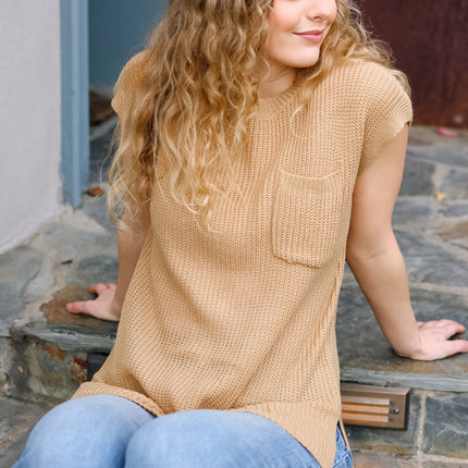 Best In Bold Taupe Dolman Ribbed Knit Sweater Top