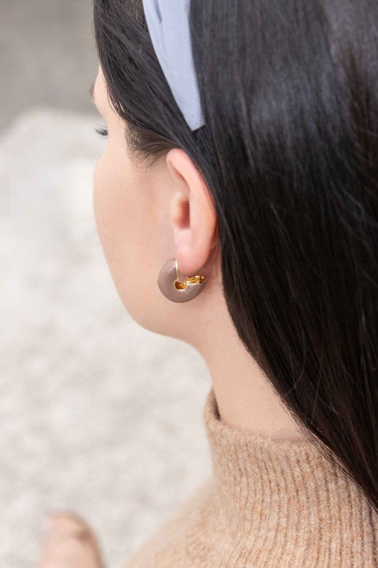 Simple Modern Mini Wide Fashion Hoop Earrings