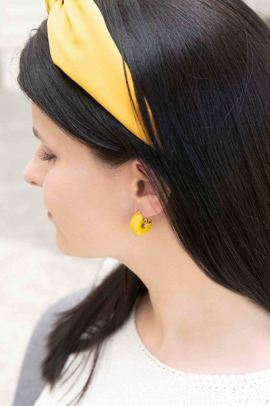 Simple Modern Mini Wide Fashion Hoop Earrings