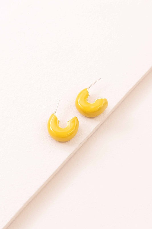 Simple Modern Mini Wide Fashion Hoop Earrings