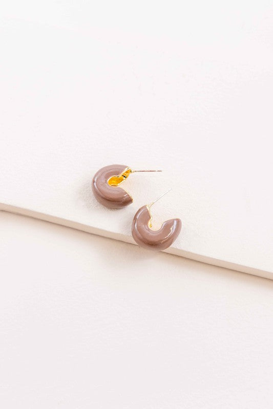 Simple Modern Mini Wide Fashion Hoop Earrings