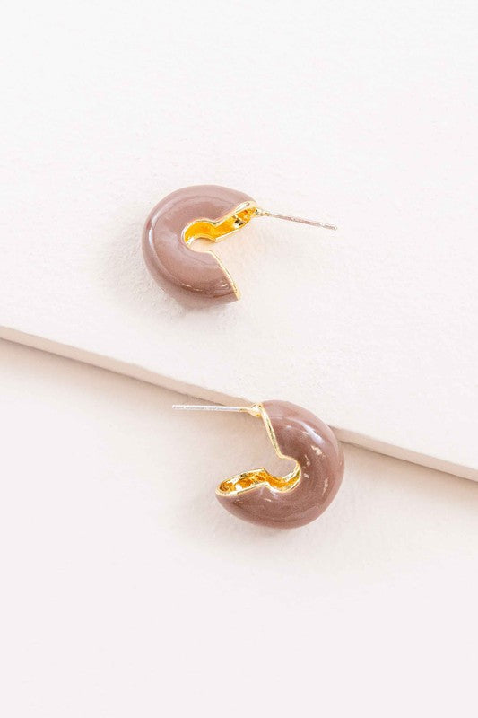 Simple Modern Mini Wide Fashion Hoop Earrings