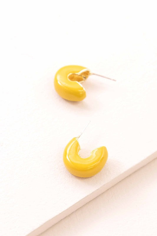 Simple Modern Mini Wide Fashion Hoop Earrings