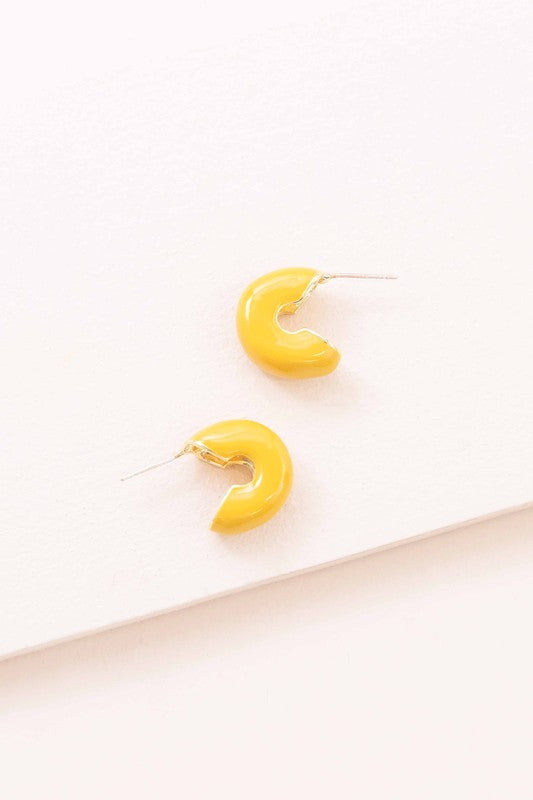 Simple Modern Mini Wide Fashion Hoop Earrings