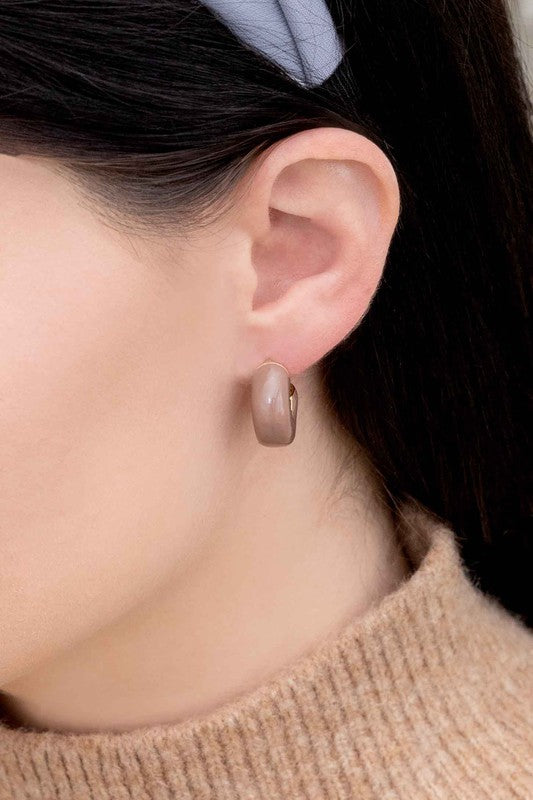 Simple Modern Mini Wide Fashion Hoop Earrings