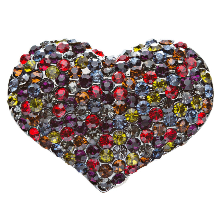 Crystal Pave Beautiful Heart Valentine's Day Stretch Adjustable Ring - Accessoriesforever