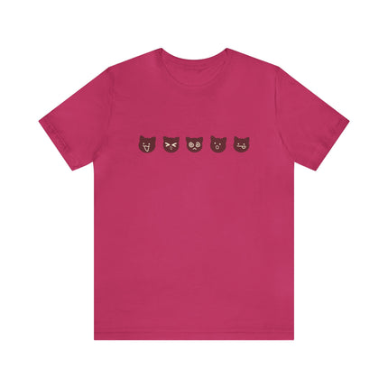Exclusive Cute Cat Boba Soft Cotton Jersey Short Sleeve Unisex Tee T-shirt