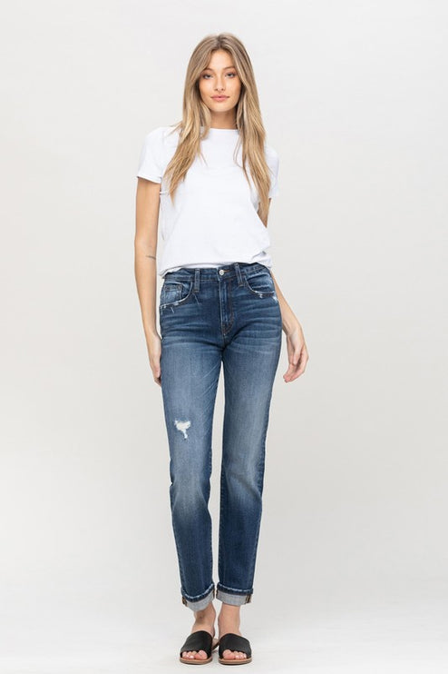 Cuffed Stretch Boyfriend - Accessoriesforever