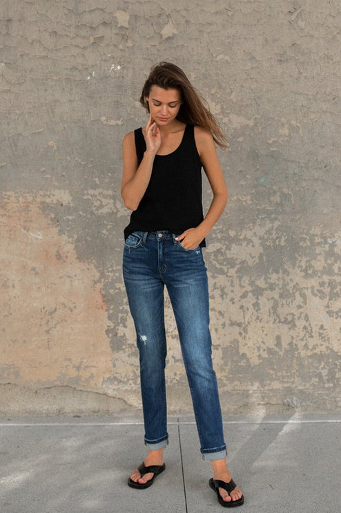 Cuffed Stretch Boyfriend - Accessoriesforever