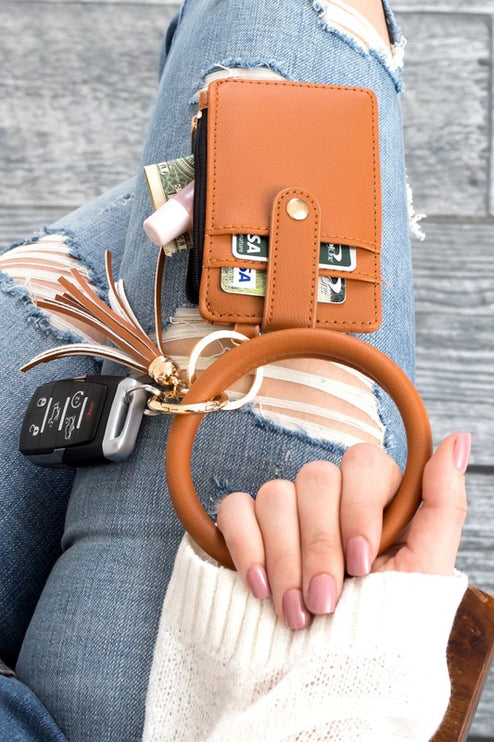 Key Ring Wallet Bracelet ID Zip Up - Accessoriesforever