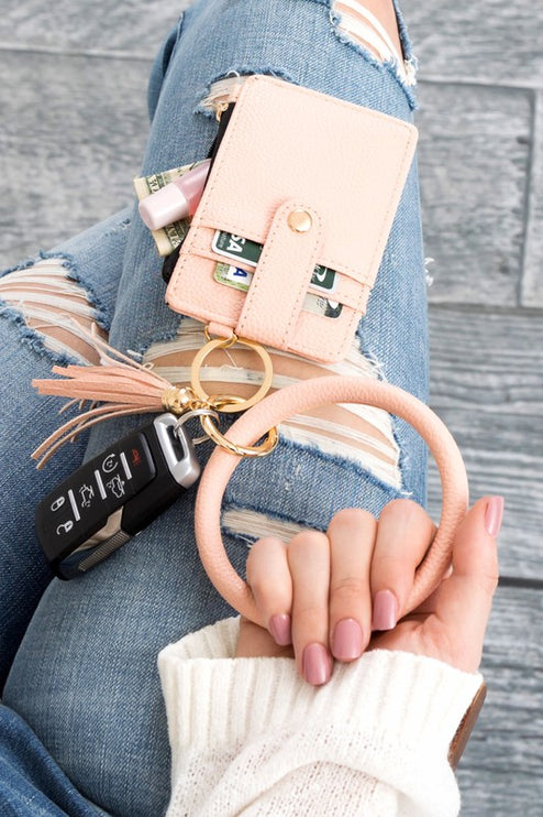 Key Ring Wallet Bracelet ID Zip Up - Accessoriesforever