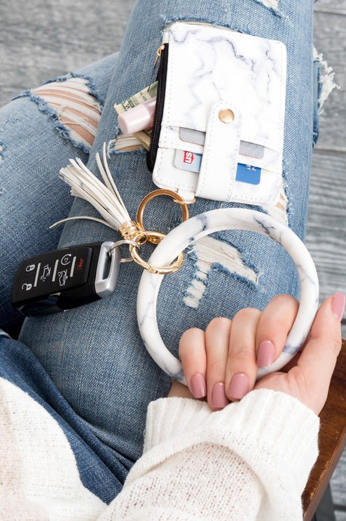 Key Ring Wallet Bracelet ID Zip Up - Accessoriesforever