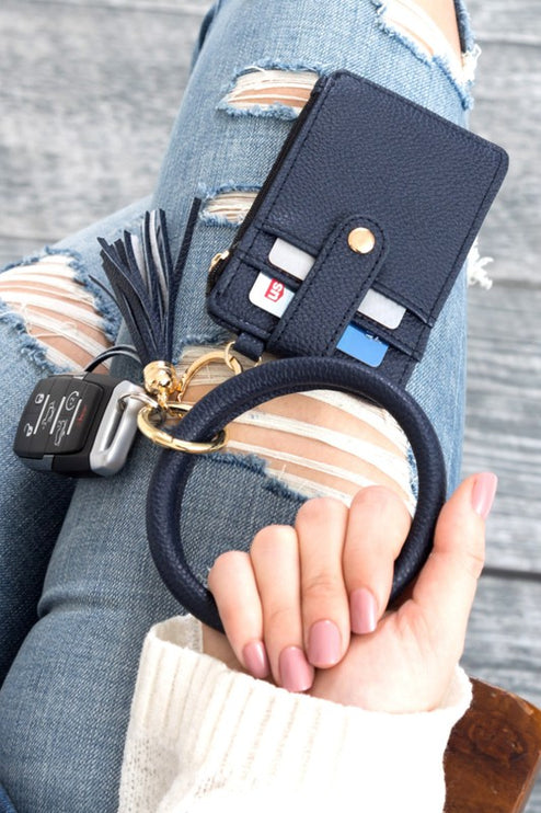 Key Ring Wallet Bracelet ID Zip Up - Accessoriesforever