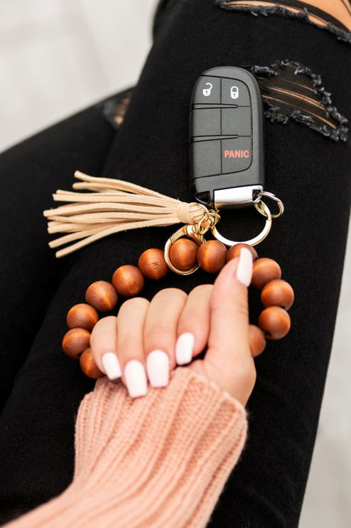 Wooden Key Ring Bracelets - Accessoriesforever