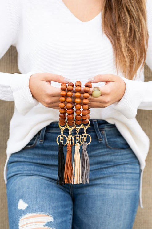 Wooden Key Ring Bracelets - Accessoriesforever