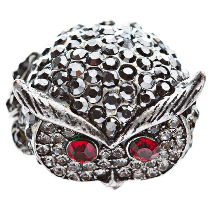 Owl Animal 3D Crystal Rhinestone Stretch Ring - Accessoriesforever