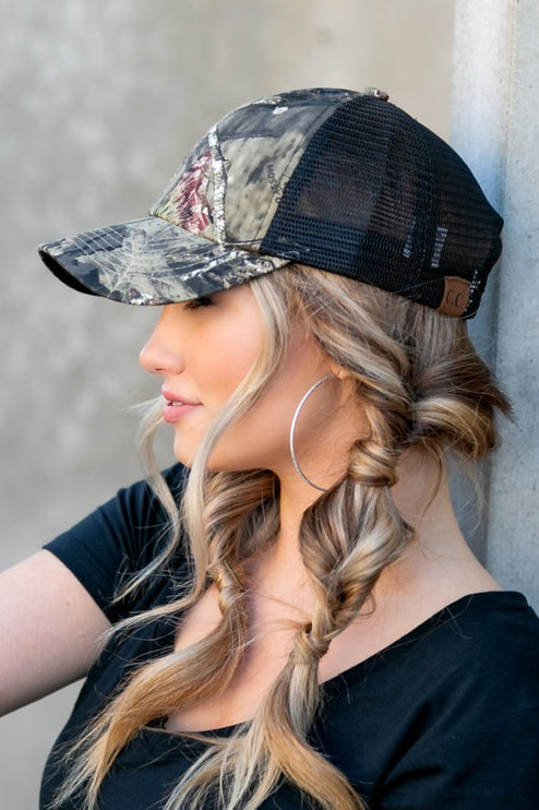 Mossy Oak Camo Mesh Back Stylish Fashion Hat Baseball Cap