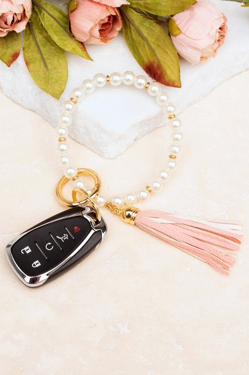 Classic Pearl Key Ring Bracelet - Accessoriesforever