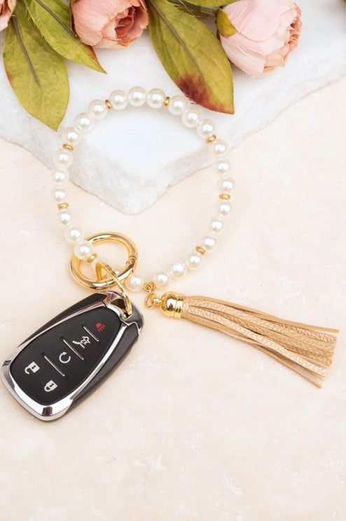 Classic Pearl Key Ring Bracelet - Accessoriesforever