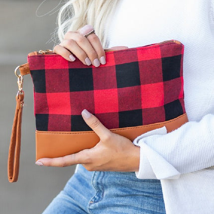 Buffalo Plaid Classic Wristlet Clutch