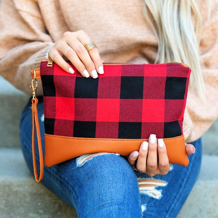 Buffalo Plaid Classic Wristlet Clutch