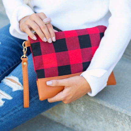 Buffalo Plaid Classic Wristlet Clutch