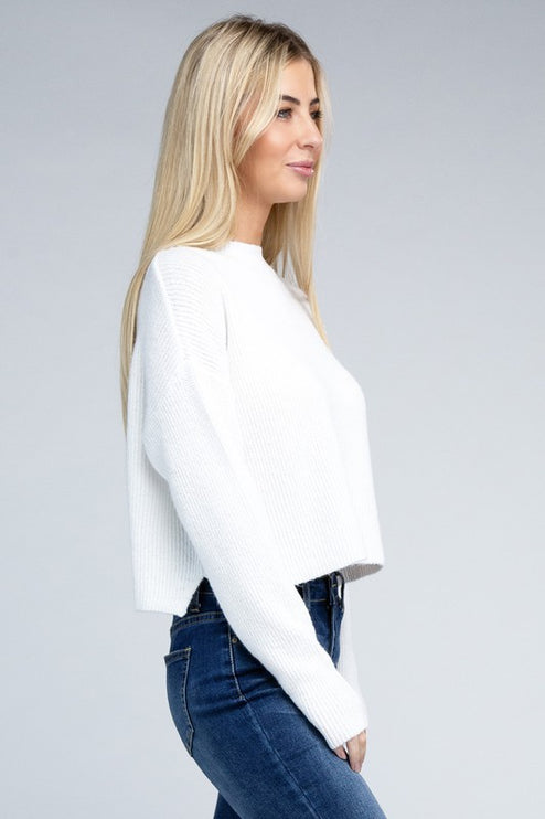 Cozy Mock Neck Long Sleeve Pullover Sweater