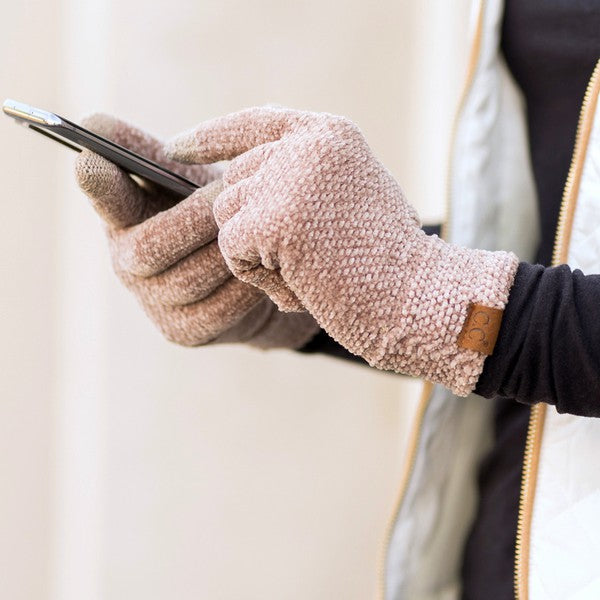 Cozy Warm Soft CC Chenille Touch Winter Fashion Gloves - Accessoriesforever