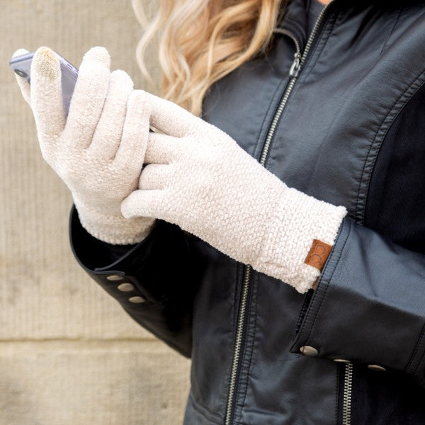 Cozy Warm Soft CC Chenille Touch Winter Fashion Gloves - Accessoriesforever