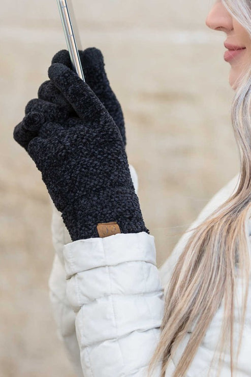 Cozy Warm Soft CC Chenille Touch Winter Fashion Gloves - Accessoriesforever