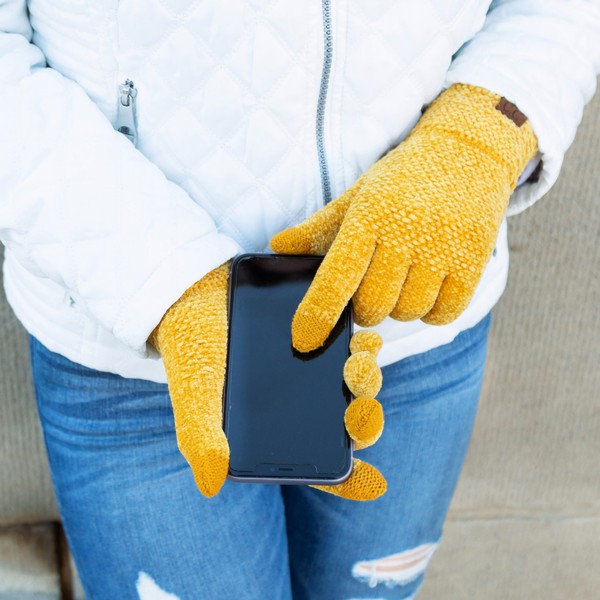 Cozy Warm Soft CC Chenille Touch Winter Fashion Gloves - Accessoriesforever