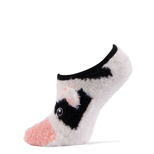 Moo Over Cozy Warm Women Plush Mary Jane Sock Slippers