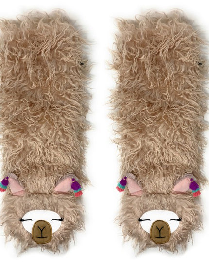 Llama Llama Cozy Warm Women's Plush Animal Slipper Socks
