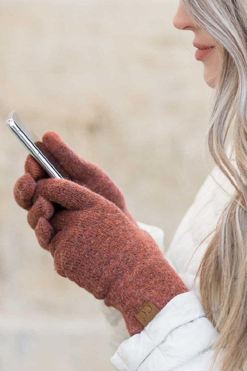 Luxurious Soft Cozy Warm Cashmere Blend Touchscreen CC Fashion Gloves - Accessoriesforever