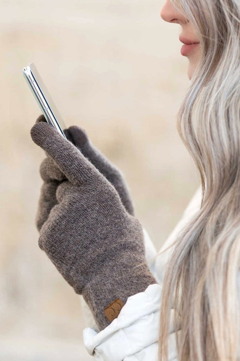 Luxurious Soft Cozy Warm Cashmere Blend Touchscreen CC Fashion Gloves - Accessoriesforever