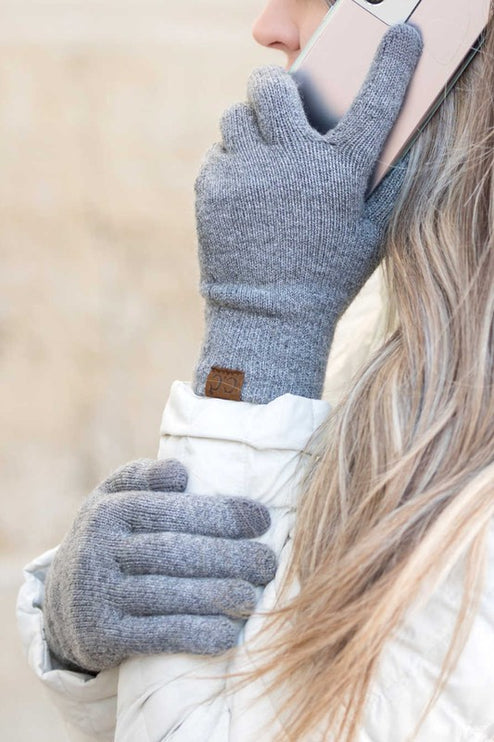 Luxurious Soft Cozy Warm Cashmere Blend Touchscreen CC Fashion Gloves - Accessoriesforever