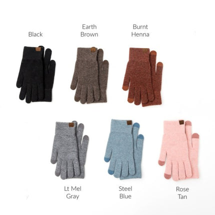 Luxurious Soft Cozy Warm Cashmere Blend Touchscreen CC Fashion Gloves