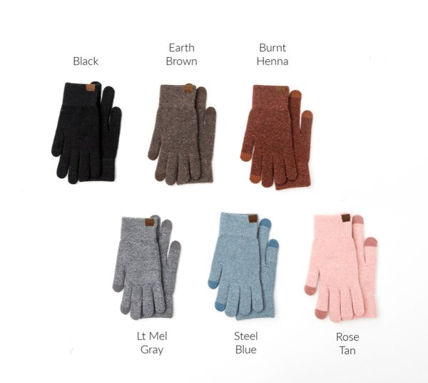 Luxurious Soft Cozy Warm Cashmere Blend Touchscreen CC Fashion Gloves