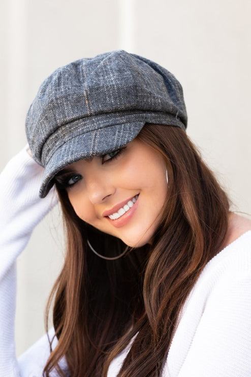 Classic Stylish Plaid Newsboy Fashion Cap Hat