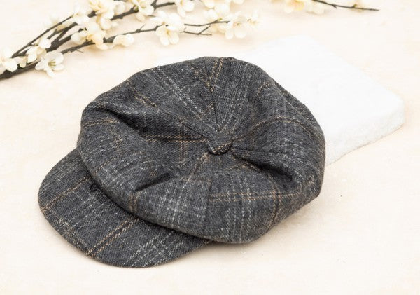 Classic Stylish Plaid Newsboy Fashion Cap Hat