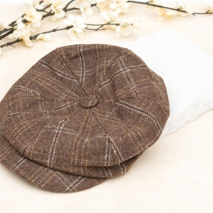 Classic Stylish Plaid Newsboy Fashion Cap Hat - Accessoriesforever