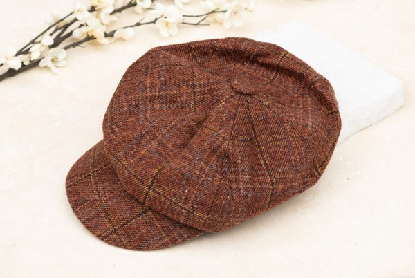 Classic Stylish Plaid Newsboy Fashion Cap Hat