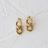 Chic Stylish Chain Design 18K Gold Sterling Silver Dangle Drop Earrings