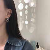 Chic Stylish Chain Design 18K Gold Sterling Silver Dangle Drop Earrings