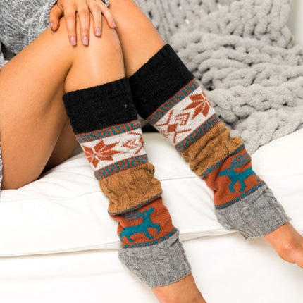 Cozy Warm Winter Nordic Snowflake Fashion Leg Warmers - Accessoriesforever