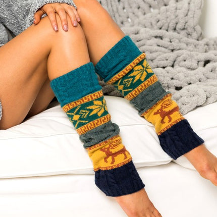 Cozy Warm Winter Nordic Snowflake Fashion Leg Warmers - Accessoriesforever